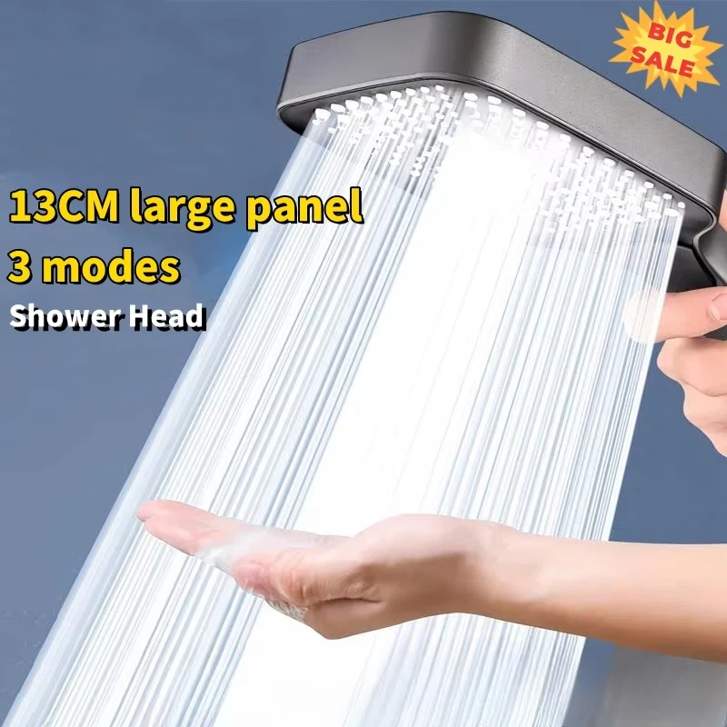 Home Bathroom Water Filter - Large Panel Shower Head 13cm High