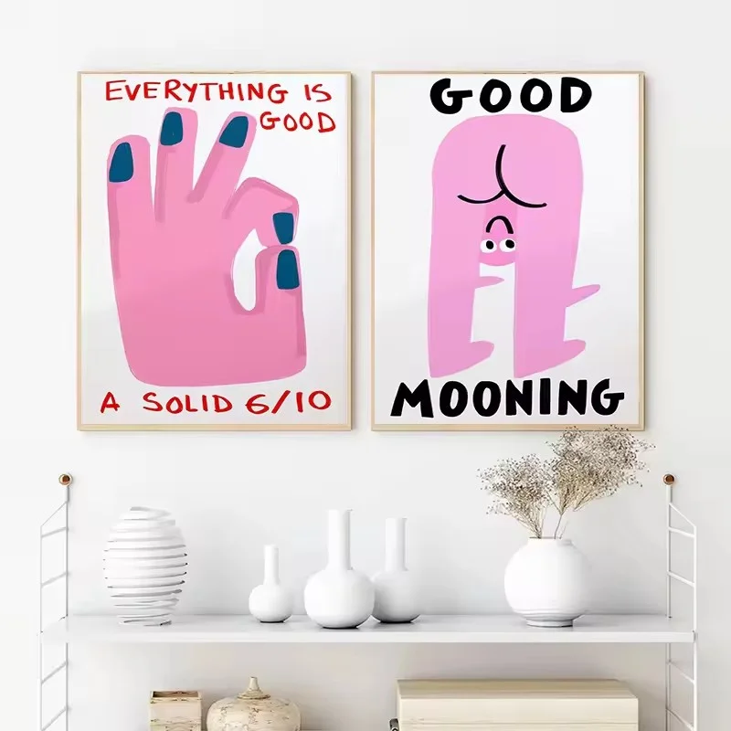 Home Bathroom Toilet - Humorous Slogan Nice Bum Cartoon Prints