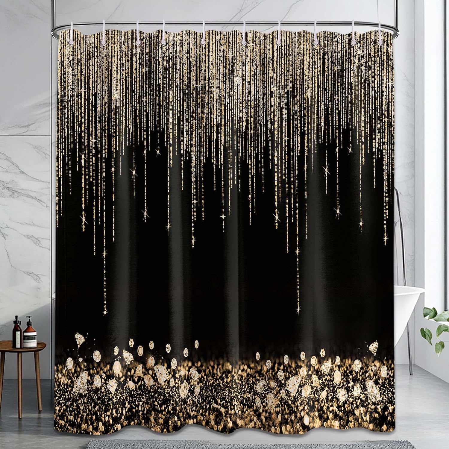 Luxurious Gold Glitter Shower  - Home Bathroom Spa ulasan dan harga