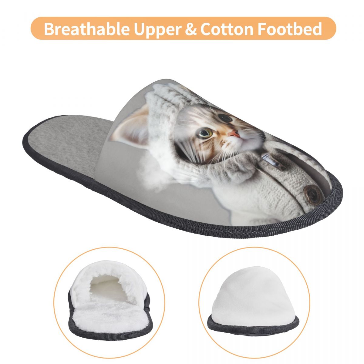 Custom Cute Cat Guest Slippers - Your Home Bathroom ulasan dan harga