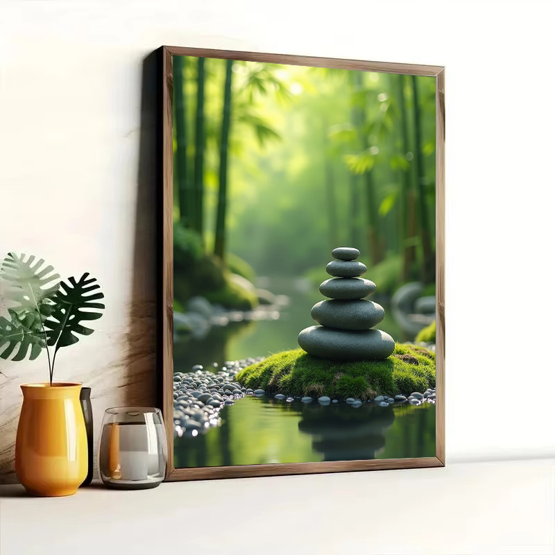 Green Bamboo Zen Stone  Still  - Home Bathroom Movie ulasan dan harga