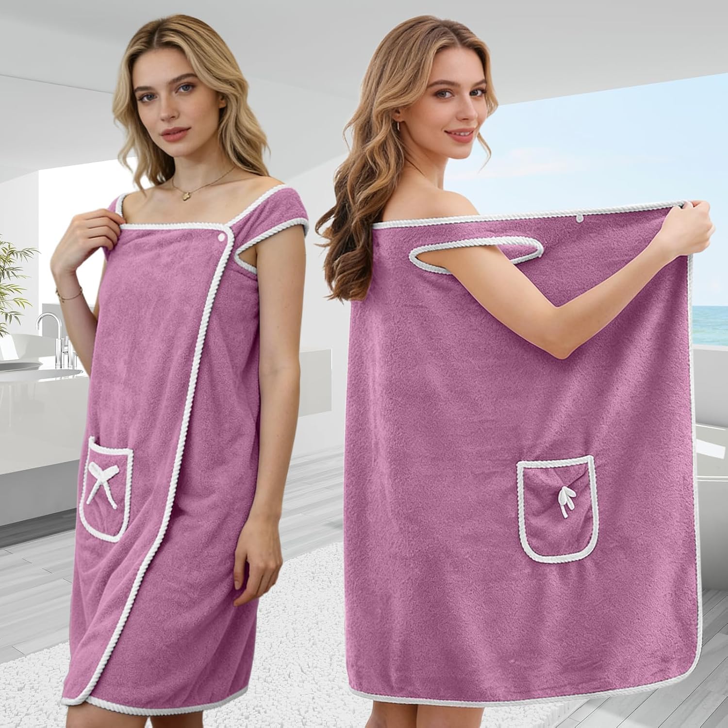 Fast Drying Wearable Bath Towe - Home Bathroom Spa ulasan dan harga