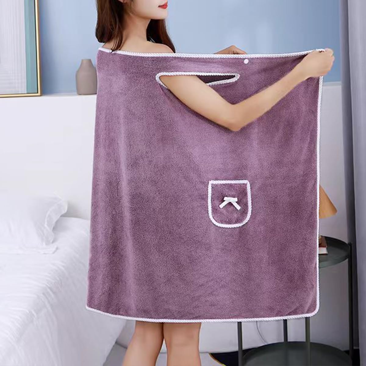 Fast Drying Wearable Bath Towe - Home Bathroom Spa ulasan dan harga