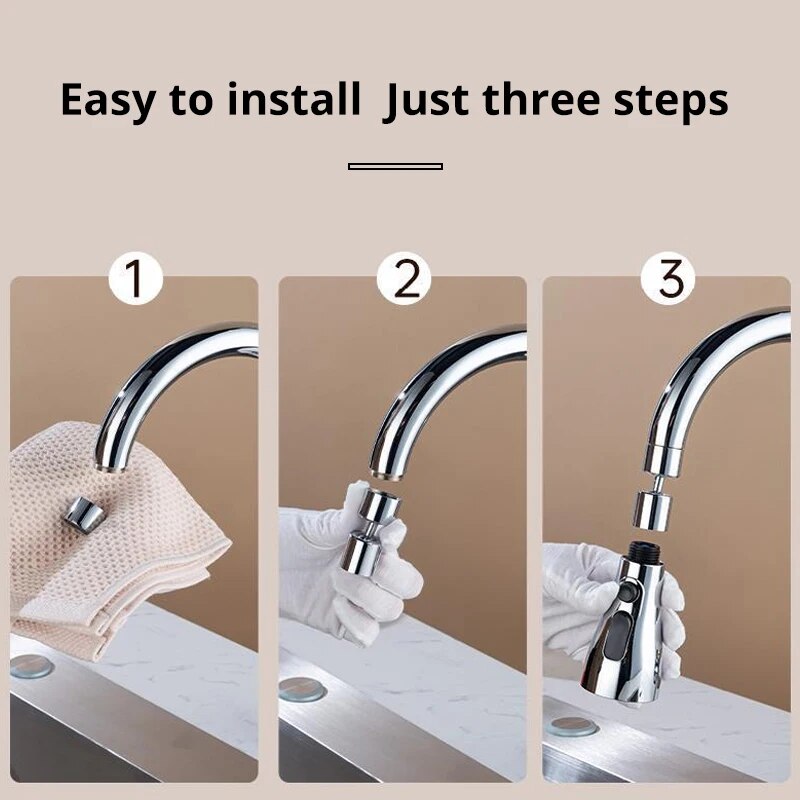 1pc Faucet Extender Metal Allo - Home Bathroom Water Filter ulasan dan harga