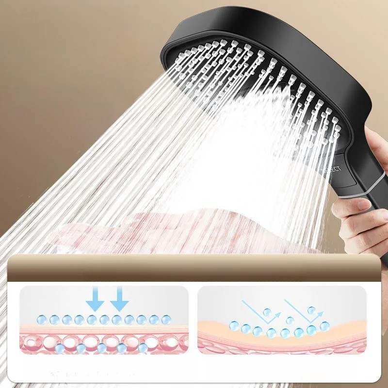 Large Panel Shower Head 13cm H - Home Bathroom Water Filter ulasan dan harga