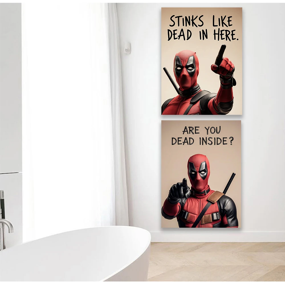 1PC  frameless Deadpool Funny  - Home Bathroom Toilet ulasan dan harga