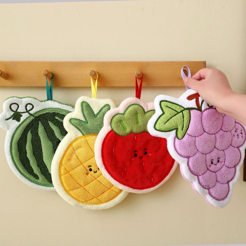 Fruit Hand Towel Kitchen Absor - Home Bathroom Cleaning ulasan dan harga