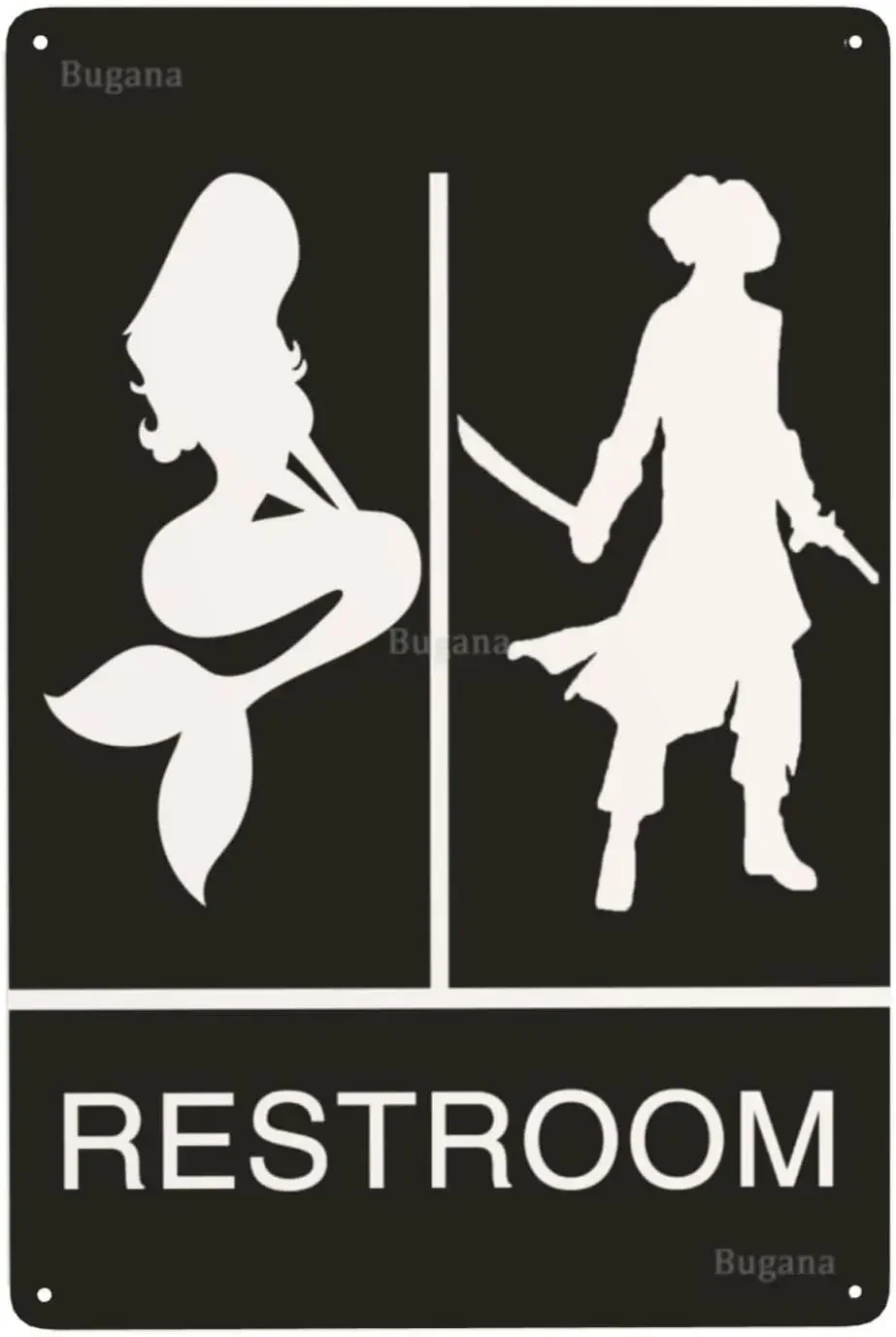 Mermaid Pirate Restroom Vintag - Home Bathroom Toilet ulasan dan harga