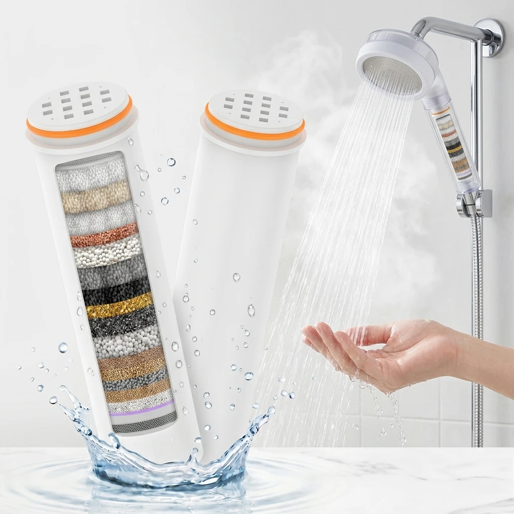 2Pcs Shower Head Replacement F - Home Bathroom Water Filter ulasan dan harga