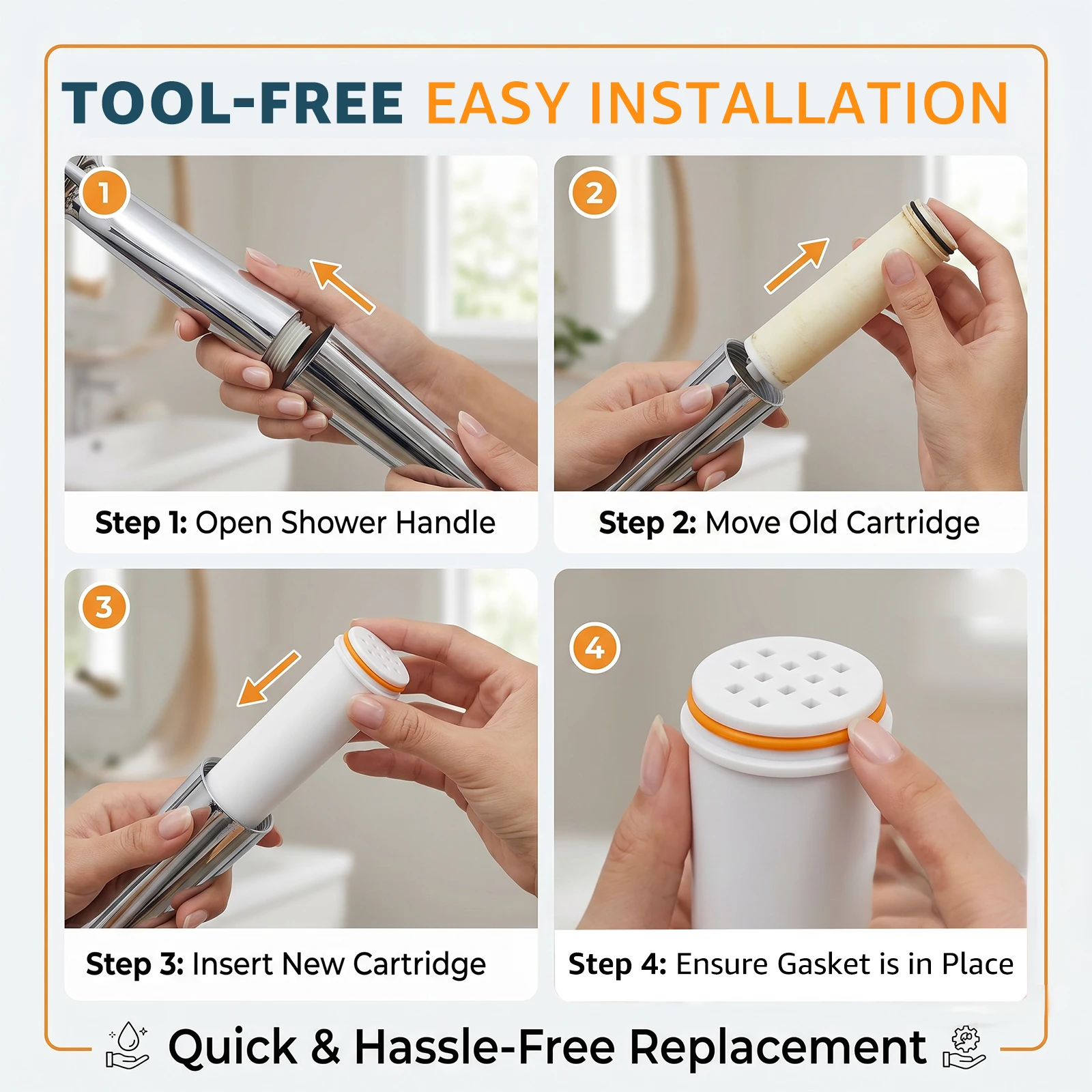 2Pcs Shower Head Replacement F - Home Bathroom Water Filter ulasan dan harga