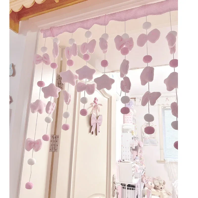 Pink Cute Bow Short Curtain Th - Home Bathroom Signs ulasan dan harga