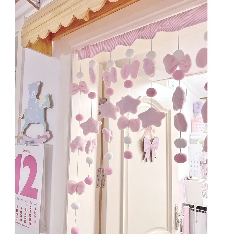 Pink Cute Bow Short Curtain Th - Home Bathroom Signs ulasan dan harga