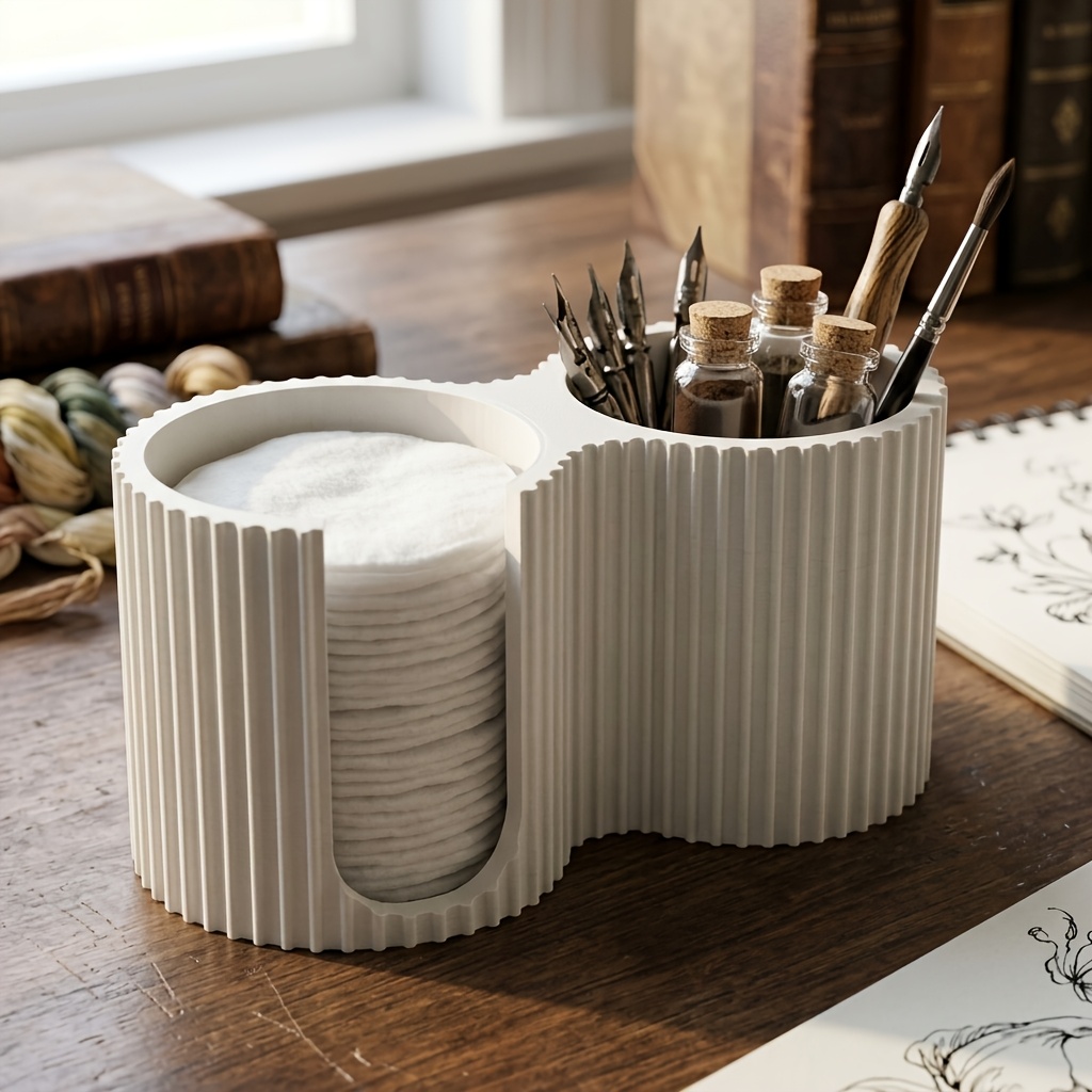 Minimalist Striped Cosmetic Or - Home Bathroom Vanity ulasan dan harga