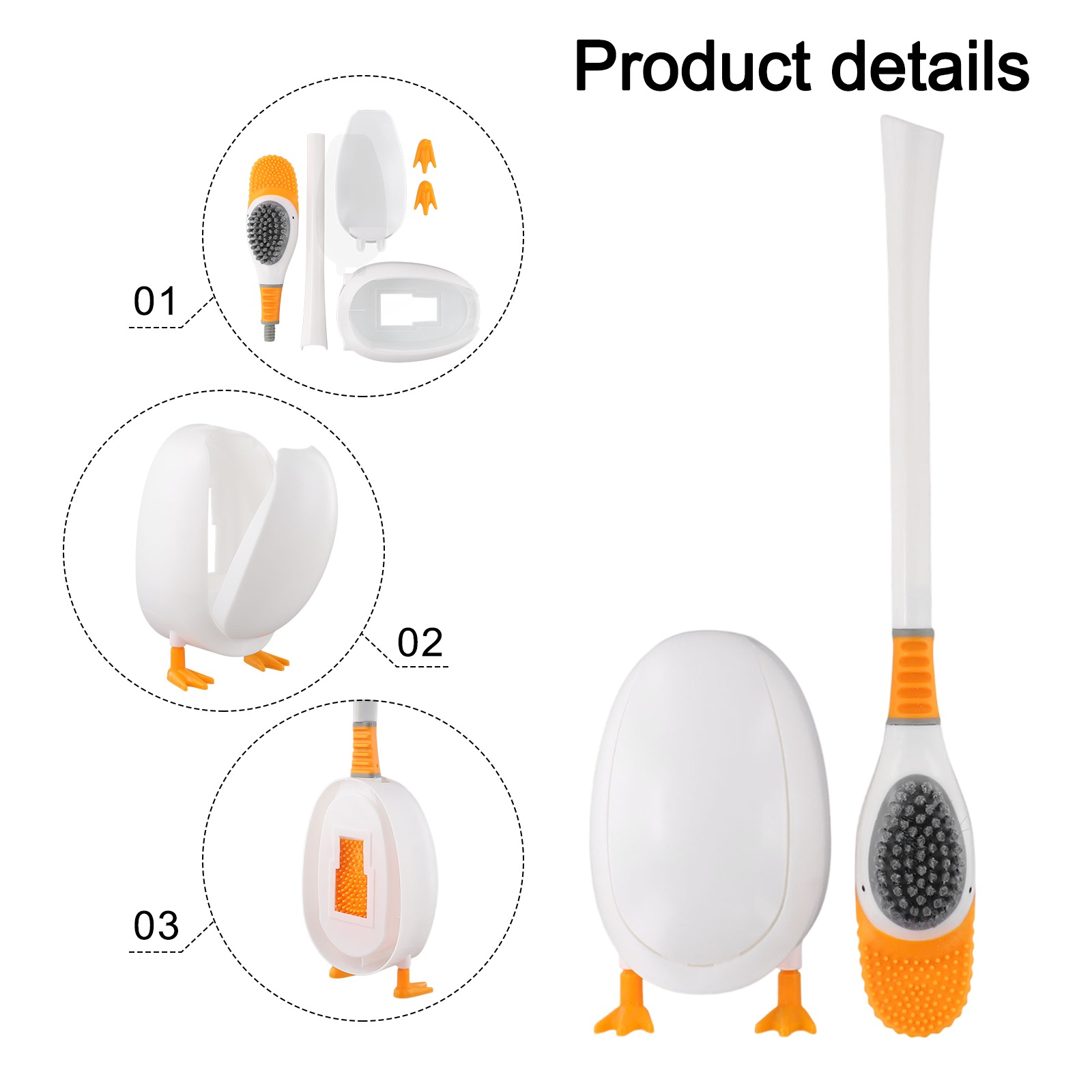 1PC Silicone Toilet Brush With - Home Bathroom Cleaning ulasan dan harga