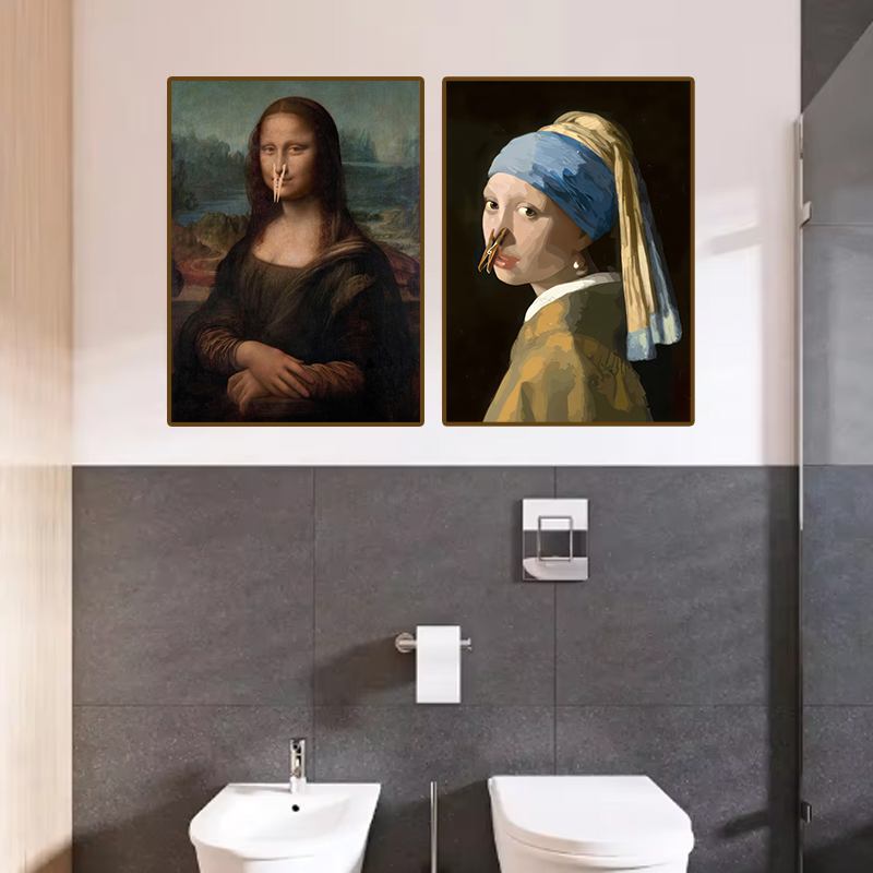 1pc Funny Abstract Bathroom To - Home Bathroom Toilet ulasan dan harga