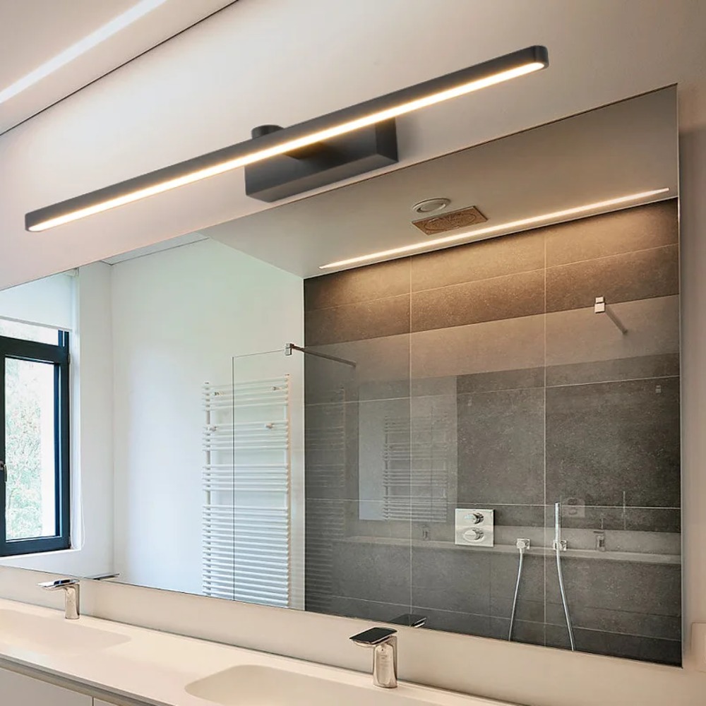 JOYINLED 40CM Black LED Mirror - Home Bathroom Vanity ulasan dan harga
