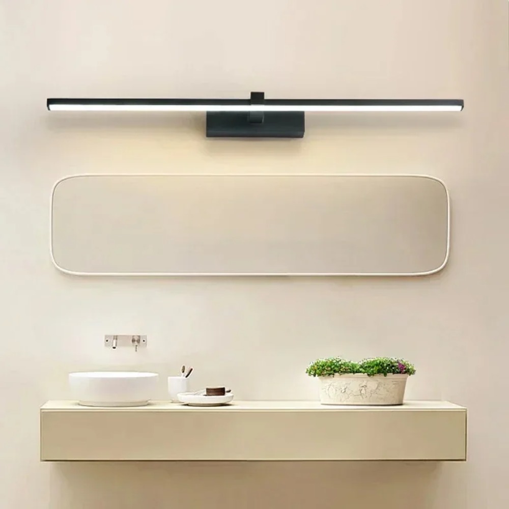 JOYINLED 40CM Black LED Mirror - Home Bathroom Vanity ulasan dan harga