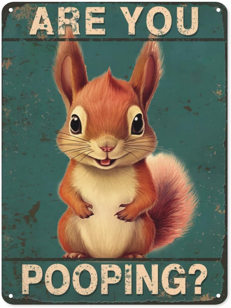 Are You Pooping squirrel Bathr - Home Bathroom Signs ulasan dan harga
