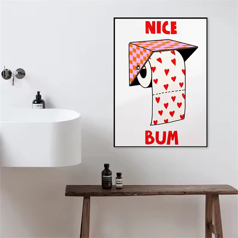 Humorous Slogan Nice Bum Carto - Home Bathroom Toilet ulasan dan harga