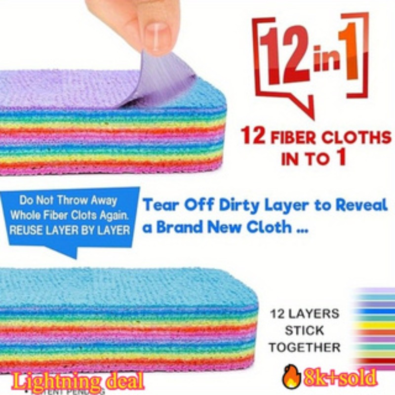 1PC ,12 layer fiber, perfect c - Home Bathroom Cleaning ulasan dan harga