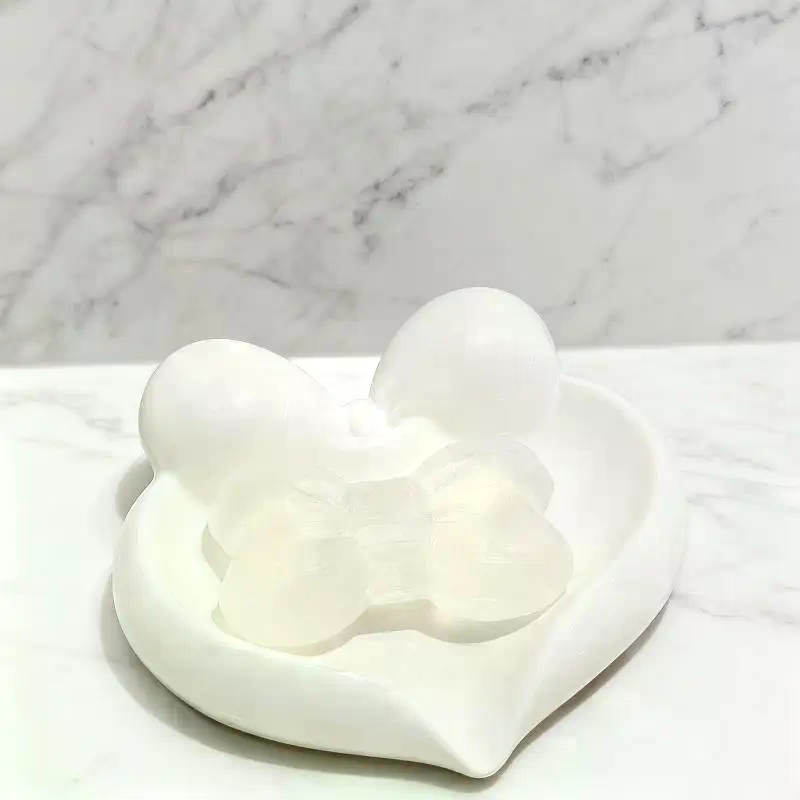 Cute Bow Heart Shaped Ceramic  - Home Bathroom Vanity ulasan dan harga