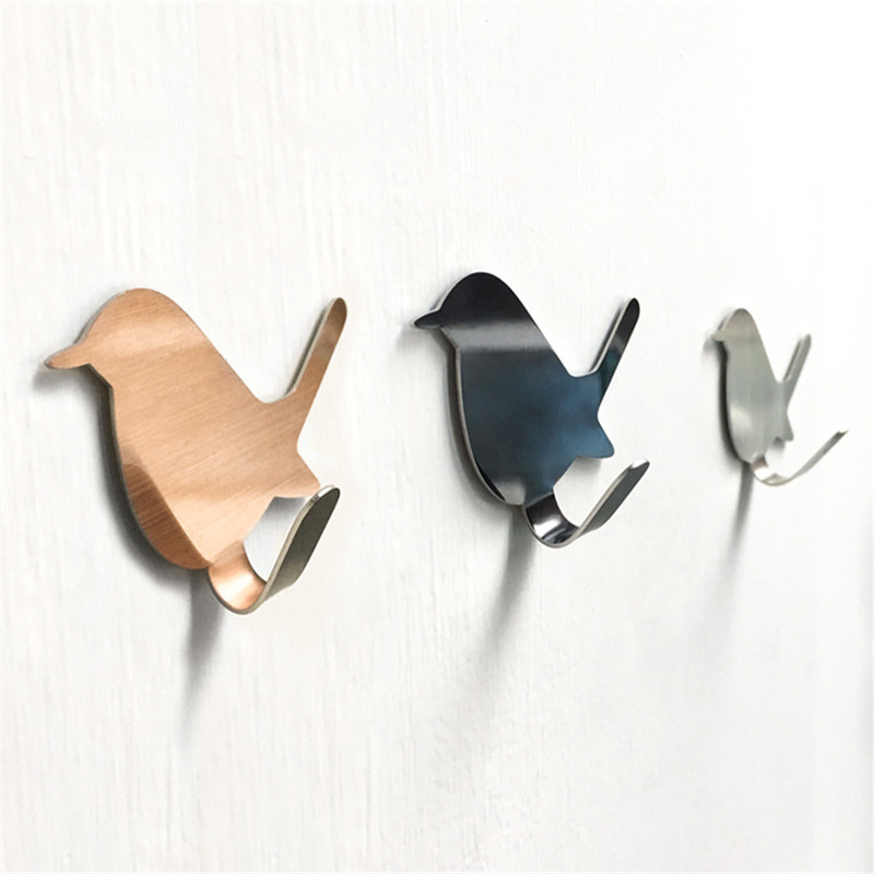 2Pcs Self Adhesive Hooks Bird  - Home Bathroom Signs ulasan dan harga