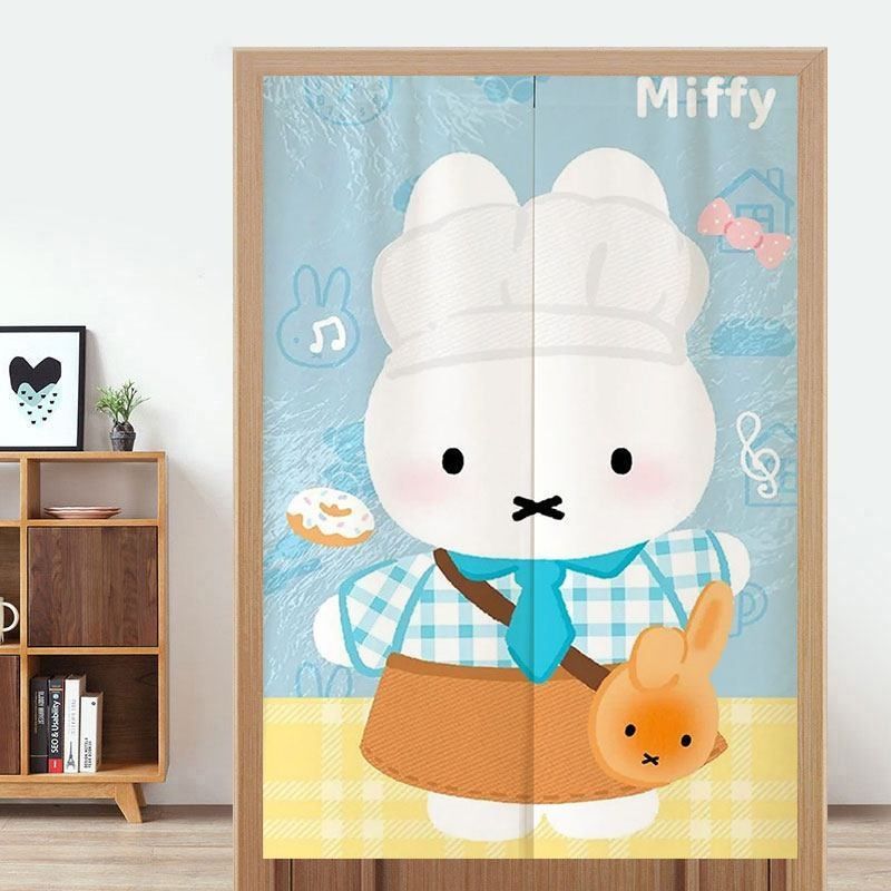 Cute Miffy Door Curtain No-Dri - Home One Bathroom Accessories ulasan dan harga
