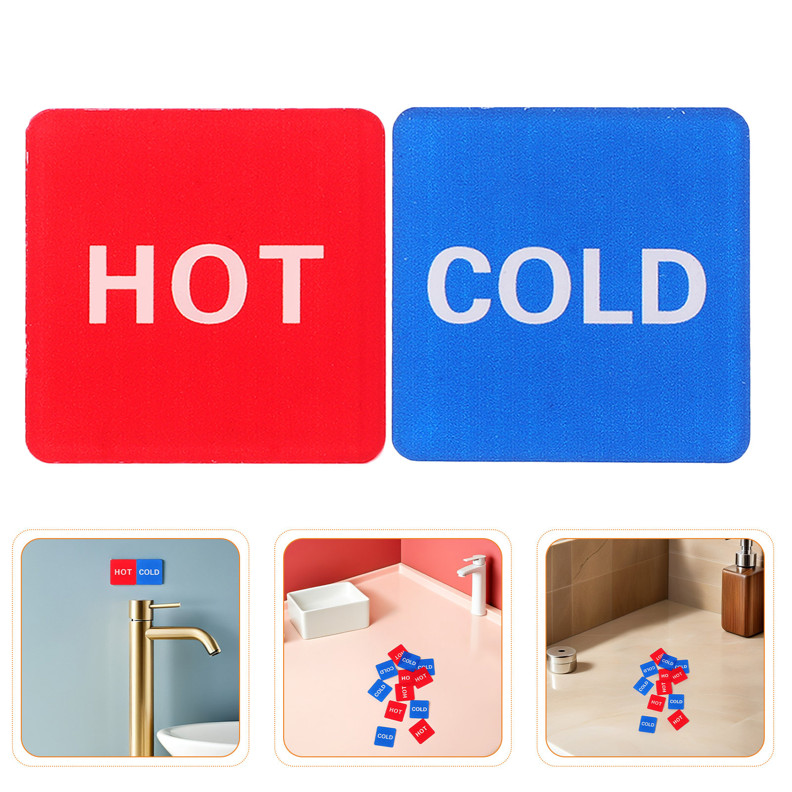 20Pcs Hot Cold Water Identific - Home Bathroom Toilet ulasan dan harga