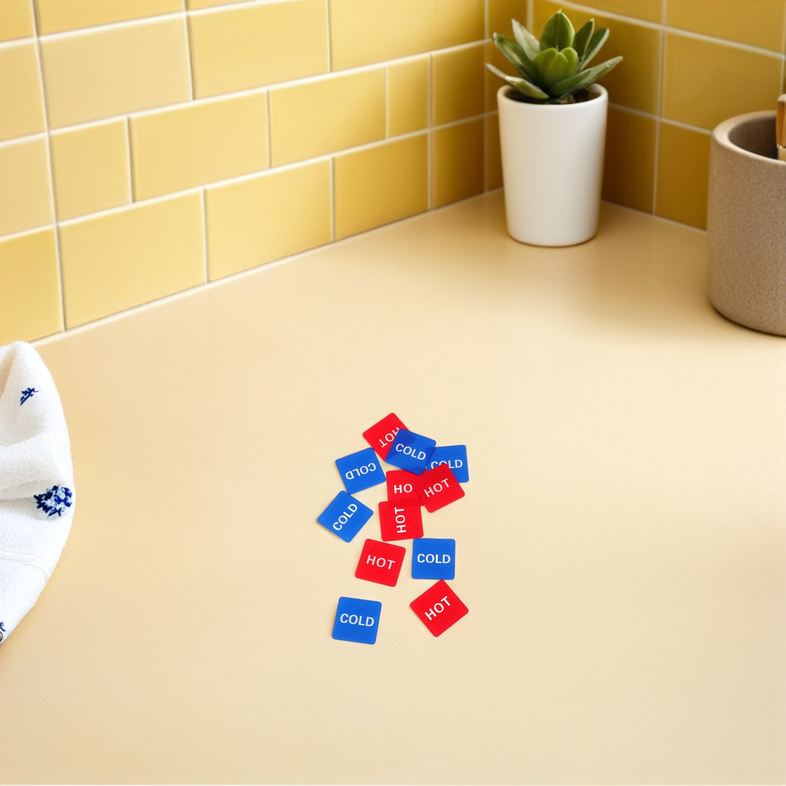 20Pcs Hot Cold Water Identific - Home Bathroom Toilet ulasan dan harga